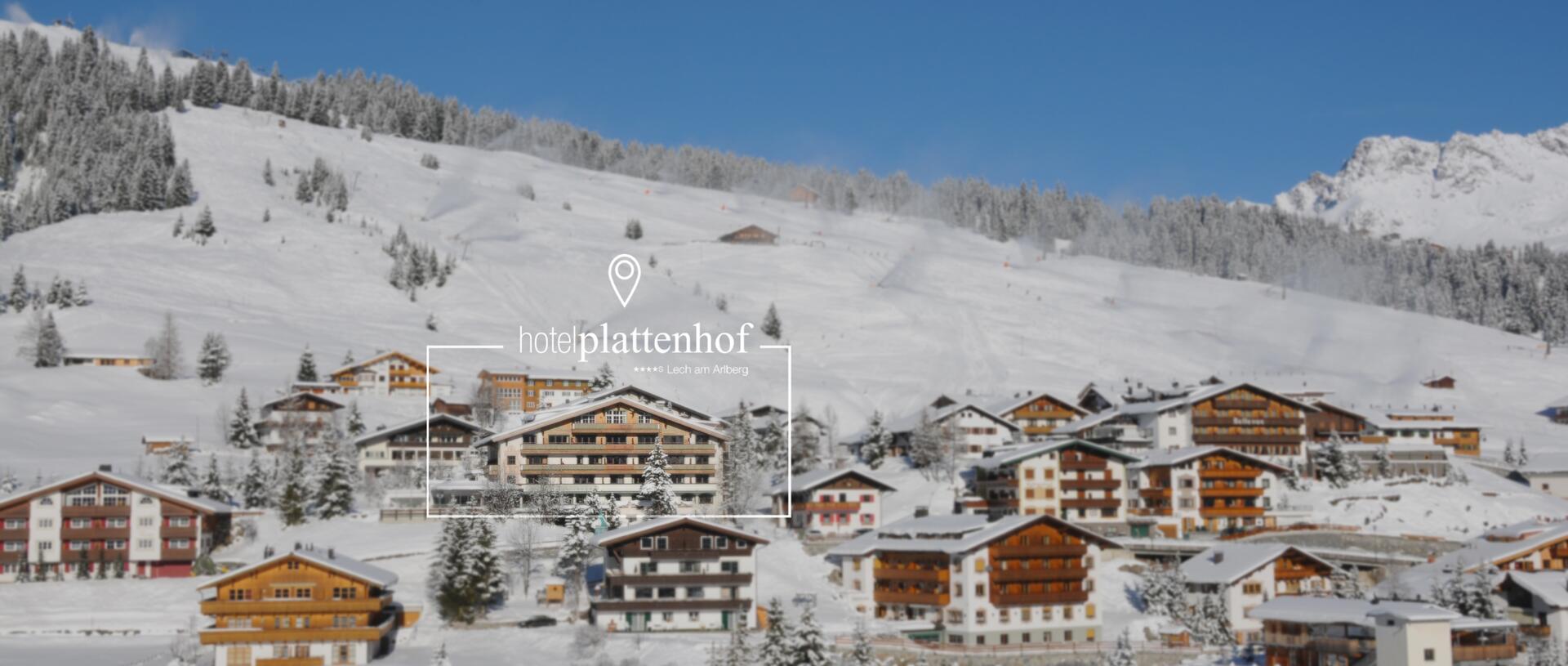 hotel Lech Arlberg on the slopes